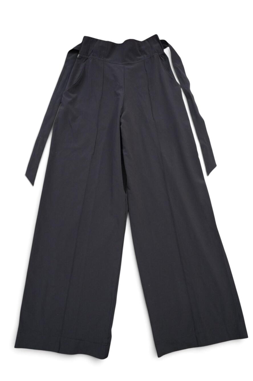 Lululemon Noir Pant 4 Black Wide Leg High Rise Belted Trousers POCKETS